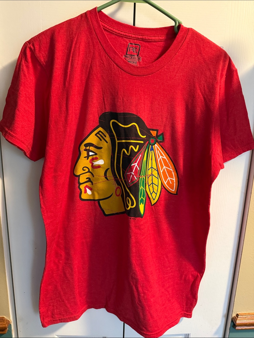 Men’s  Red Graphic T-Shirt with Feather Logo -